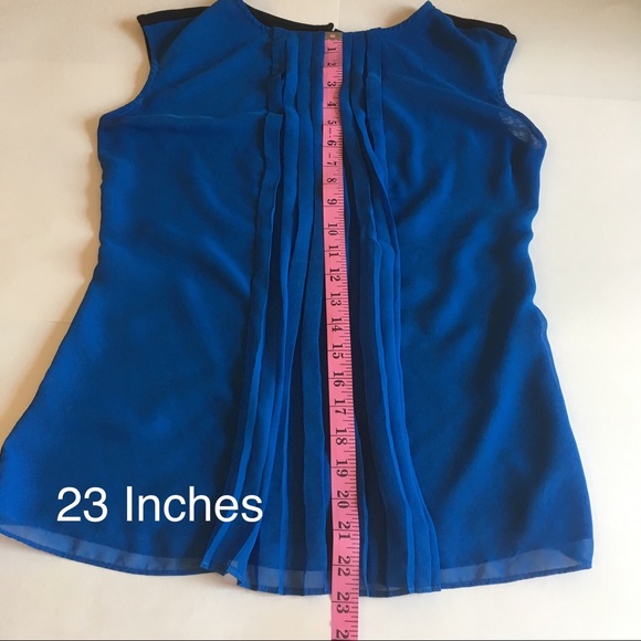 Small Blue Worthington Blouse with Ruffle - Picture 2 of 7